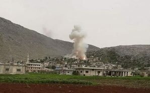 انفجار ببلدة الكستن بريف إدلب الغربي - 5 نيسان 2020