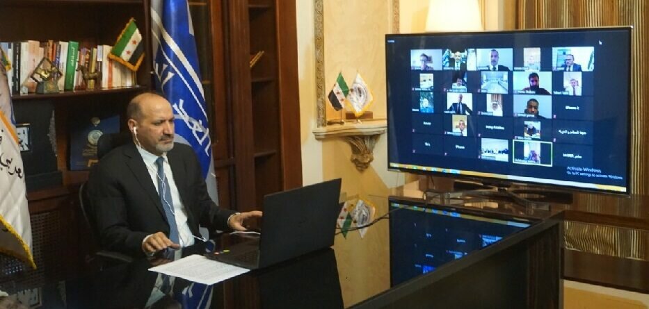 السيد أحمد الجربا خلال مشاركته في الاجتماع التأسيسي لجبهة السلام والحرية